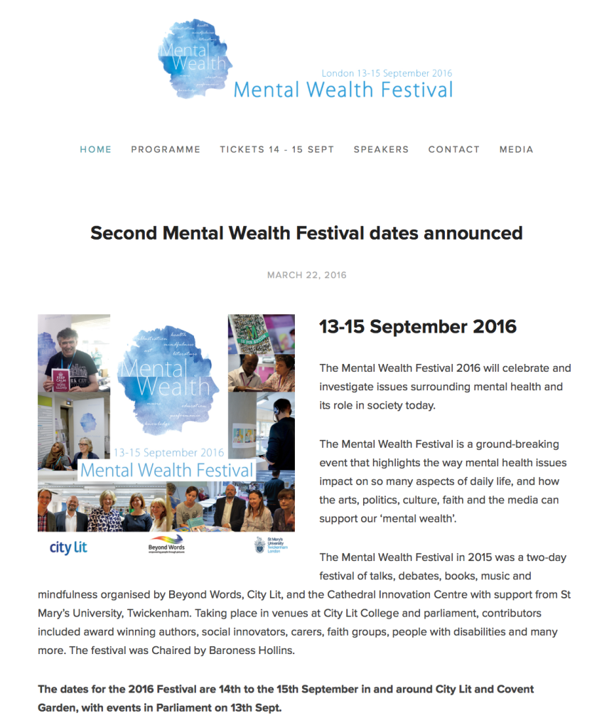 Mental Wealth Festival Announcement Image