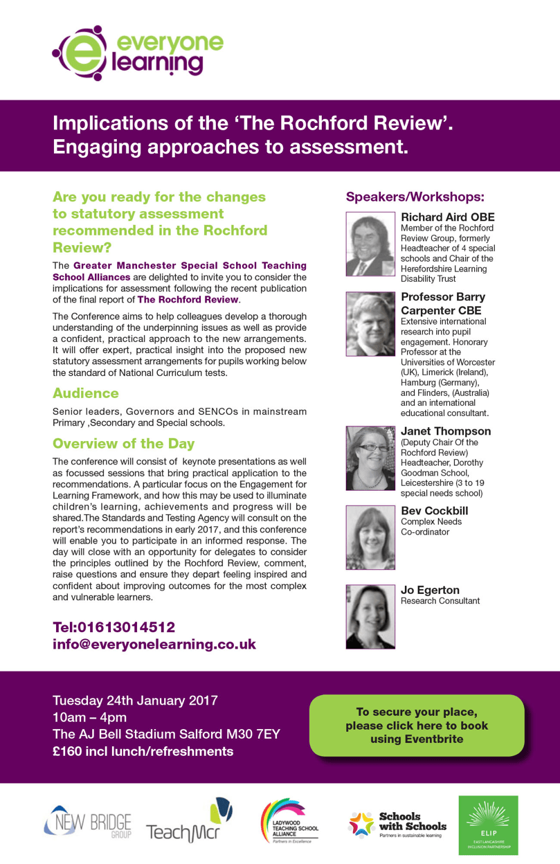 Rochford Review event flyer, Implications of the Rochford Review