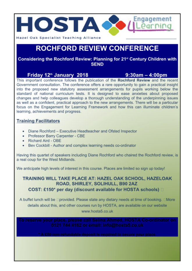 ROCHFORD REVIEW CONFERENCE FLYER