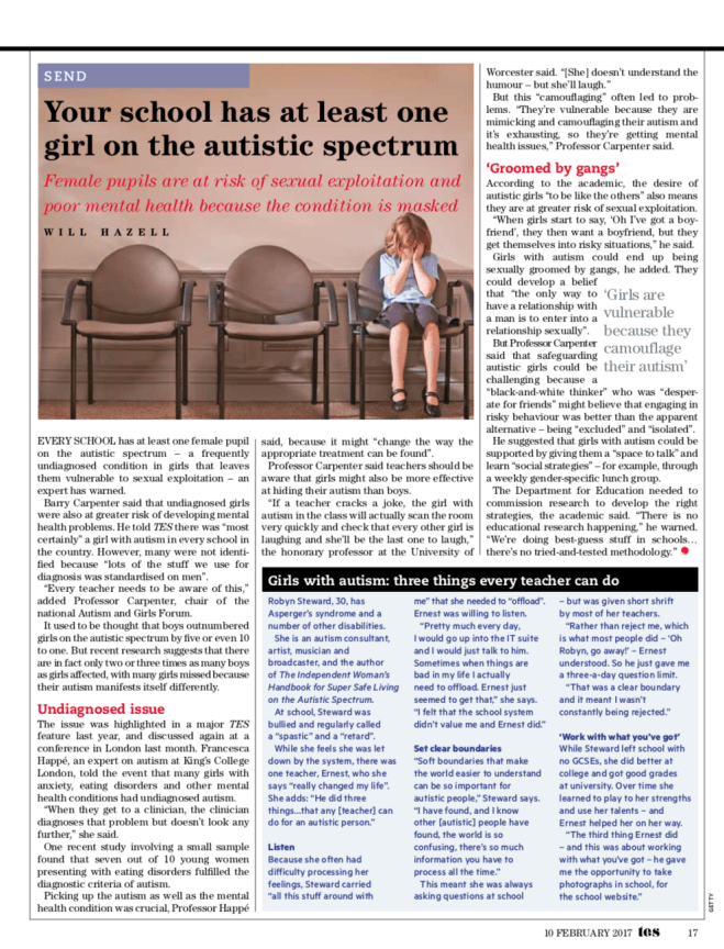SEND Article | Girls & Autism Thumbnail